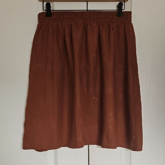 Suzy Shier Brown A-Line Pleated Skirt - Picture 5 of 16